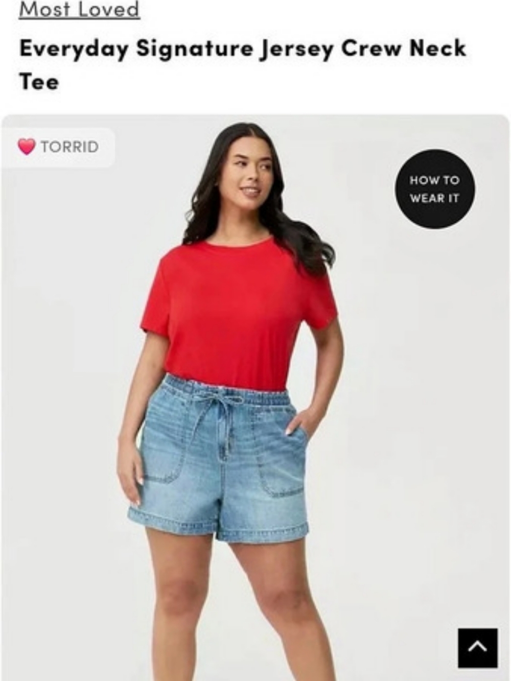 Torrid Everyday Signature Jersey Crew Neck Tee Red Short Sleeve Tee Size 0 Like